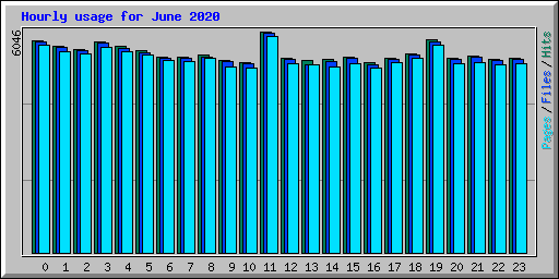 Hourly usage for June 2020